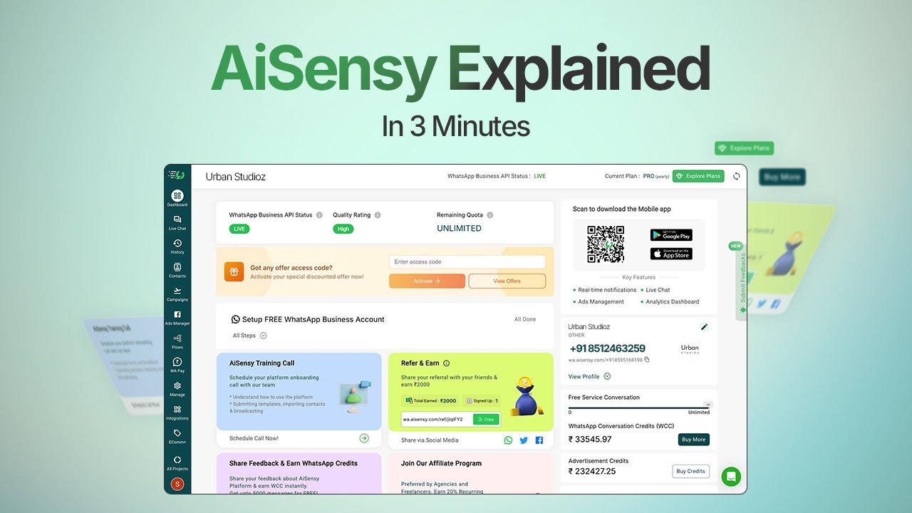 AiSensy Explainer Video Thumbnail